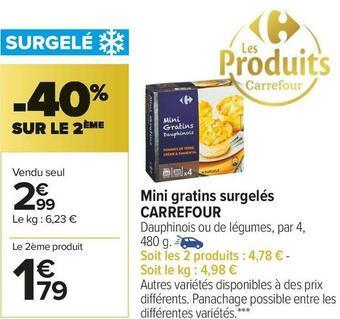 Carrefour Market Carrefour mini gratins surgelés offre