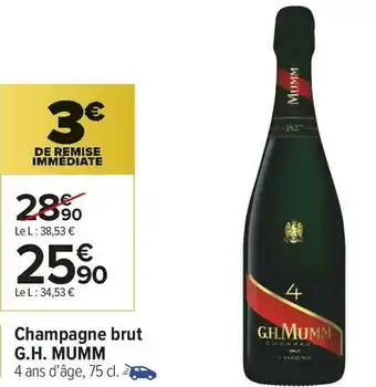 Carrefour Market Mumm champagne brut g.h. offre