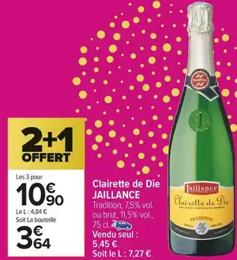 Carrefour Market Jaillance clairette de die offre