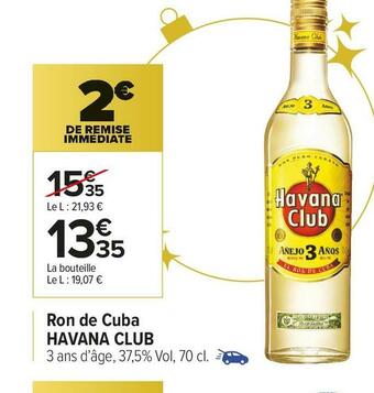 Carrefour Market Havana club ron de cuba offre