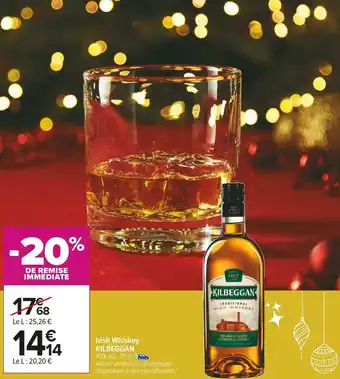 Carrefour Market Kilbeggan irish whiskey offre