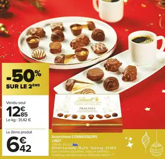 Carrefour Market Lindt assortiment connaisseurs offre