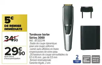 Carrefour Market Tondeuse barbe séries 3000 offre