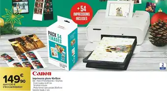 Carrefour Market Canon imprimante photo 10x15cm offre