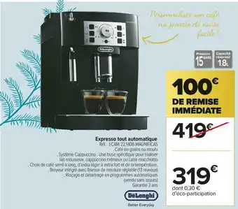 Carrefour Market Expresso tout automatique offre