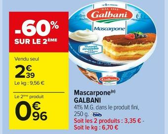 Carrefour Market Galbani mascarpone offre
