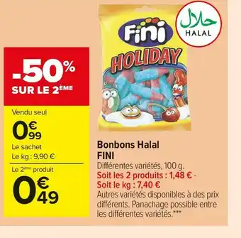 Carrefour Market Fini bonbons halal offre