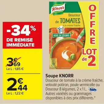 Carrefour Market Knorr soupe offre
