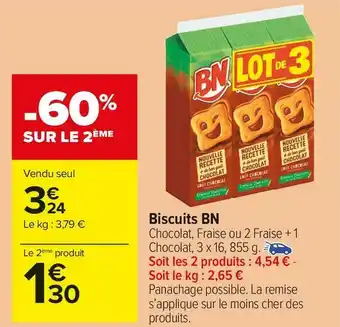 Carrefour Market Bn biscuits offre