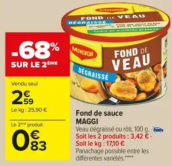 Carrefour Market Maggi fond de sauce offre