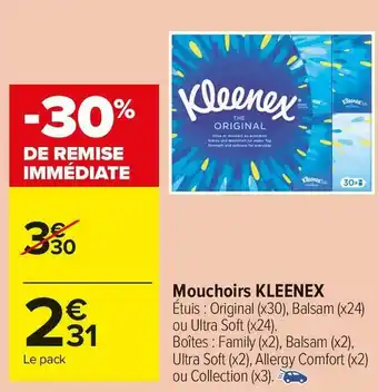 Carrefour Market Kleenex mouchoirs offre