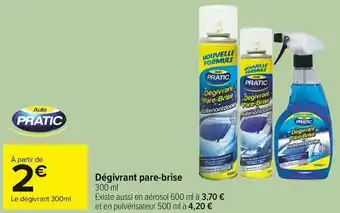 Carrefour Market Auto pratic dégivrant pare-brise offre