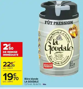 Carrefour Market La goudale bière blonde offre