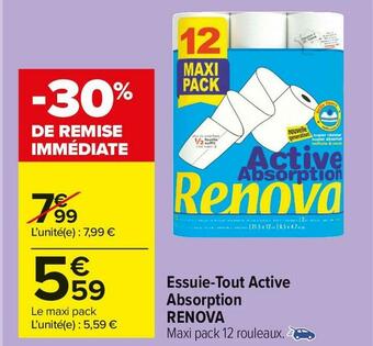 Carrefour Market Renova essuie-tout active absorption offre
