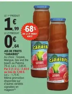 E.Leclerc Jus de fruits 'Caraïbos' offre