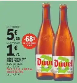 E.Leclerc BIÈRE TRIPEL HOP CITRA “DUVEL” offre