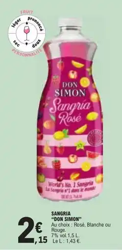 E.Leclerc SANGRIA DON SIMON offre
