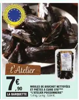 E.Leclerc Moules de Bouchot Nettoyées et Prêtes à Cuire STG offre