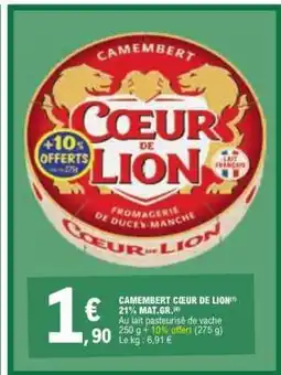 E.Leclerc Camembert Coeur De Lion offre