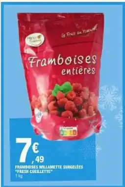 E.Leclerc FRAMBOISES WILLAMETTE SURGELÉES “FRESH CUEILLETTE” offre