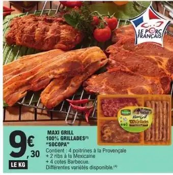 E.Leclerc MAXI GRILL 100% GRILLADES 'SOCOPA' offre