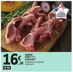 E.Leclerc Agneau : côte*** à griller offre