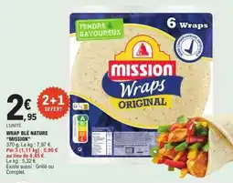 E.Leclerc WRAP BLÉ NATURE “MISSION” offre