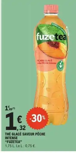 E.Leclerc Thé Glacé Saveur Pêche Intense 'Fuzetea' offre