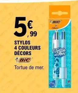 E.Leclerc STYLOS 4 COULEURS DÉCORS offre