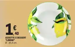 E.Leclerc Assiette à dessert 'Limoni' offre