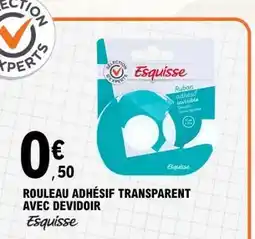 E.Leclerc ROULEAU ADHÉSIF TRANSPARENT AVEC DEVIDOIR offre
