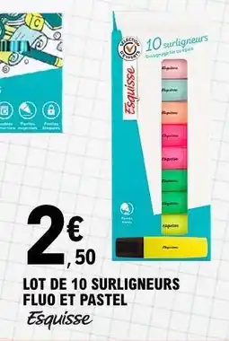 E.Leclerc Lot de 10 surligneurs fluo et pastel offre