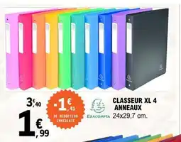 E.Leclerc CLASSEUR XL 4 ANNEAUX offre