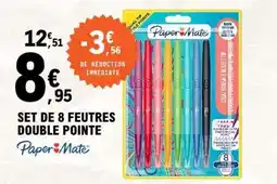 E.Leclerc Set de 8 feutres double pointe offre