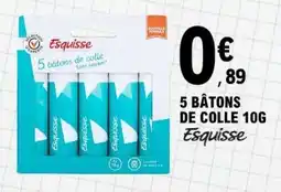 E.Leclerc 5 BÂTONS DE COLLE 10G Esquisse offre