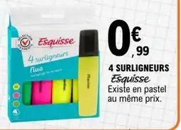 E.Leclerc 4 SURLIGNEURS Esquisse offre