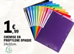 E.Leclerc CHEMISE EN PROPYLENE OPAQUE offre