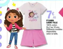 E.Leclerc PYJAMA COURT FILLE offre