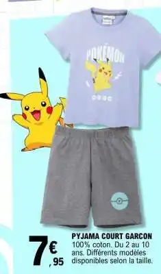 E.Leclerc PYJAMA COURT GARCON offre