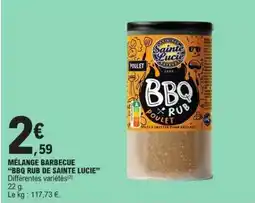 E.Leclerc MÉLANGE BARBECUE “BBQ RUB DE SAINTE LUCIE” offre