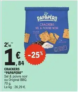 E.Leclerc CRACKERS “PAPAPERO” offre