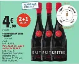 E.Leclerc VIN MOUSSEUX BRUT KRITER offre