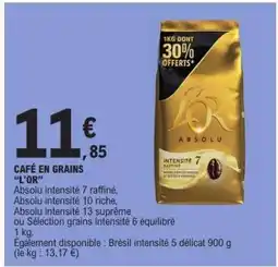 E.Leclerc CAFÉ EN GRAINS “L’OR” offre