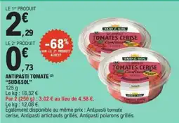 E.Leclerc ANTIPASTI TOMATE SUD&SOL offre