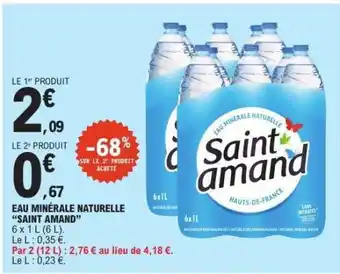 E.Leclerc Eau Minérale Naturelle Saint Amand offre