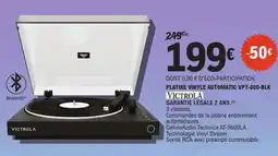E.Leclerc PLATINE VINYLE AUTOMATIC VPT-800-BLK offre
