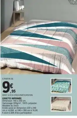 E.Leclerc Couette Imprimée offre