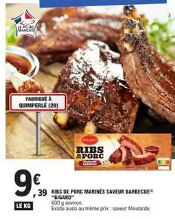 E.Leclerc RIBS DE PORC MARINÉS SAVEUR BARBECUE offre
