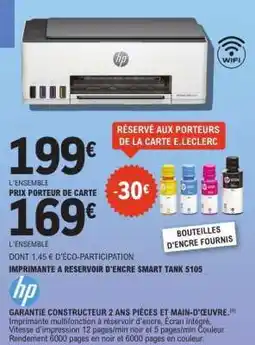 E.Leclerc IMPRIMANTE A RESERVOIR D'ENCRE SMART TANK 5105 offre