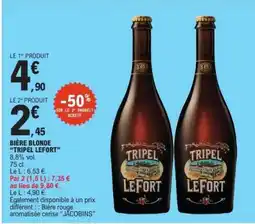 E.Leclerc BIÈRE BLONDE “TRIPEL LEFORT” offre